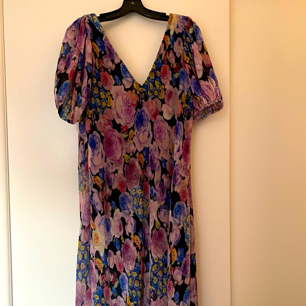 Ganni pleated Georgette dress size 36 (S)